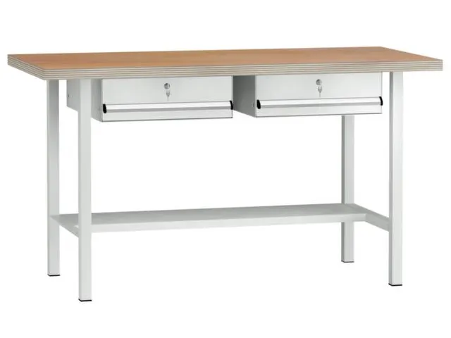 Werkbank 840x1500x700mm 2laden 150mm Frame Ral5010 Front Ral5010