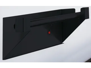 pakpapier rolhouder,v. perfoplaat,HxBxD 120x355x100mm,RAL7016 - 2