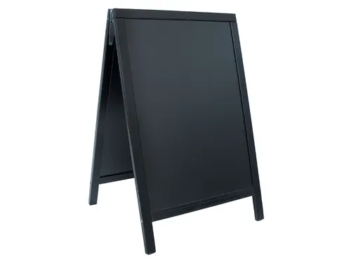 Stoepbord Securit 550x850x30mm zwart hout