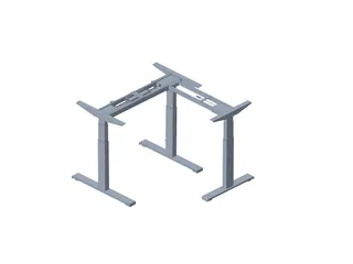 Dextro Plus L-onderstel hoekbureau elektrisch Zit-Sta 120-180 Zwart V2 - 1