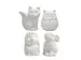 Dierenspaarpot Creativ Company terracotta 4 stuks uil, vos, haas en eg