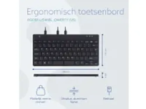 OUTLET Split Break V2 ergonomisch toetsenbord Qwerty US Zwart bedraad