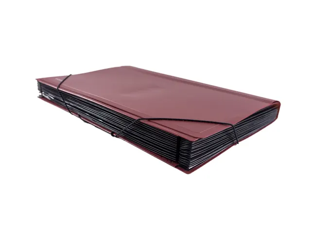 documentenmap accordeon Bordeaux rood 12-vaks