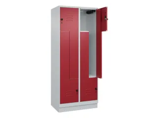 Z-garderobekast,HxBxD 1950x800x500mm,vak B 200/400mm,draaigrendel - 2