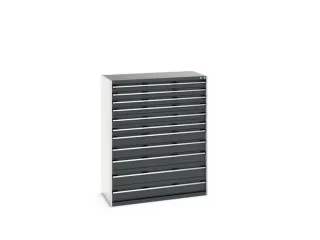 ladekast HxBxD 1600x1300x650mm 11laden RAL7035 front RAL7016 - 8