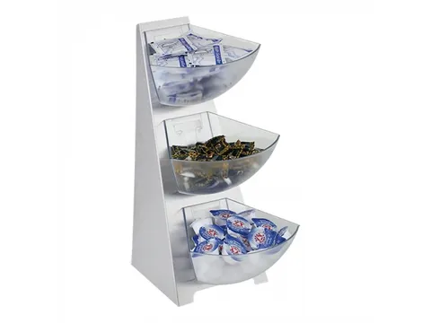 Dispenser rack 3-etages rvs