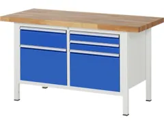 werkbank,HxBxD 840-1040x1500x700mm,beukblad,draagverm. 1250kg,4voeten