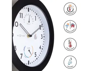 Buitenklok Nextime dia 25,5cm Daisy met thermo- en hydrometer cijfers, - 10