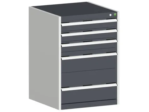 ladekast HxBxD 900x650x650mm 5laden romp RAL7035 front RAL7016