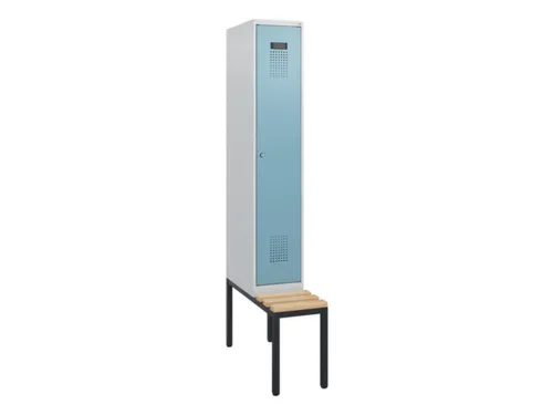 locker met bank,HxBxD 1950x300x815mm,1vak,vak B 300mm,cilinderslot