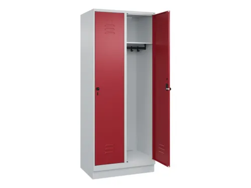 locker,HxBxD 1950x800x500mm,2vak,vak B 400mm,draaigrendel,sokkel