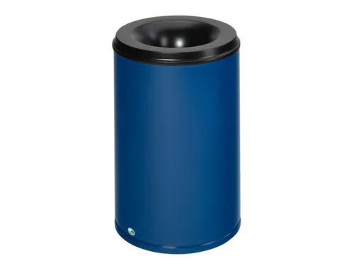 prullenmand zelfblussend 110 liter HxØ 750x465mm kop zwart blauw