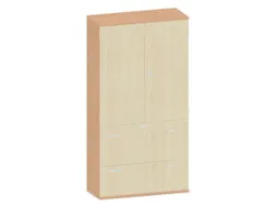 Kantoorkast 1920x1000x430mm Decor Romp Beuken Decor Front Esdoorn