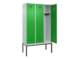 locker,HxBxD 2120x1200x500mm,3vak,vak B 400mm,cil.-slot,voetonderstel
