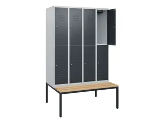 Dubbeldekse dekenkist,HxBxD 1950x1200x815mm,4x2vak.,vak B 300mm - 2