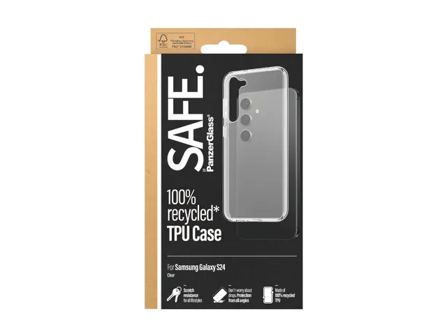 PanzerGlass SAFE. by TPU Case Samsung Galaxy S24 | Transparent, Hoe