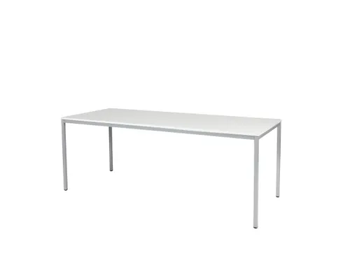 Domino Basic Tafel Vaste Hoogte 2000x800mm Grijs 25mm Alu 4-Poots