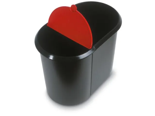 afvalverzamelaar,1x20/1x9l,HxBxD 348x270x440mm,romp PP zwart