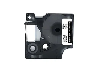 Labeltape Dymo Compatible 45013 D1 12mmx7m Zwart Op Wit 6 stuks - 2
