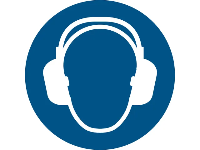 Pictogram bordje Djois Gehoorbescherming verplicht Ø200mm blauw