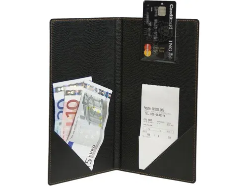 Betaalmap Securit Trendy 23 x 13 cm zwart lederlook