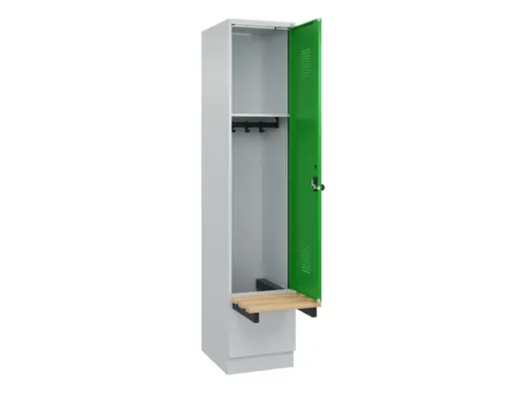 locker met bank,HxBxD 1950x400x815mm,1vak,vak B 400mm,draaigrendel