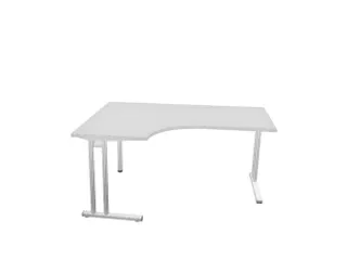 bureau in vrije vorm,HxBxD 740x1600x1200mm,vrije vorm,MP-lichtgrijs - 1