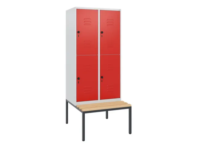 Dubbeldekse dekenkist,HxBxD 1950x800x815mm,2x2vak.,vak B 400mm