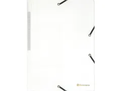 Elastomap 3 kleppen polypropyleen 5/10de Ondoorschijnend A4 Wit