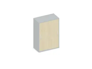 Schuifdeurkast 1150x800x430mm Romp Lichtgrijs Decor Front Esdoorn - 1