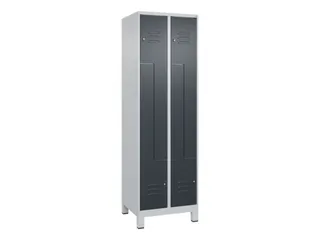 Z-garderobekast,HxBxD 1950x600x500mm,vak B 150/300mm,cil.-slot,voeten - 1