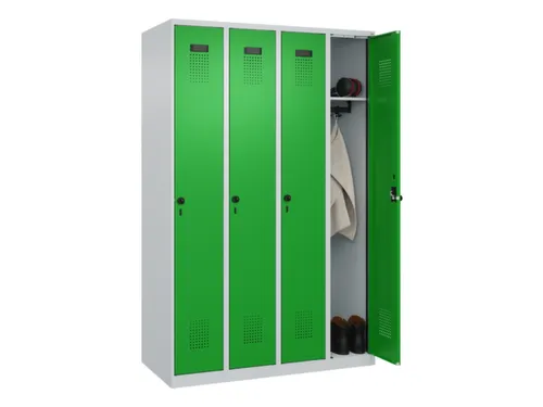 locker,HxBxD 1850x1200x500mm,4vak,vak B 300mm,draaigrendel