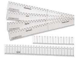 datumstrook,1strook=1kwartaal,4stroken=1jaar,HxB 27x380mm,doos,wit