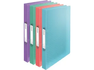 Colour'Breeze ringmap, 2 ringen, PP, ft A4, met soepele kaft Assorti - 2