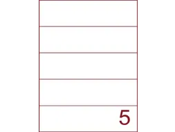 Rillprint Etiket 210x59.4mm 5 op een vel 1000 Vel