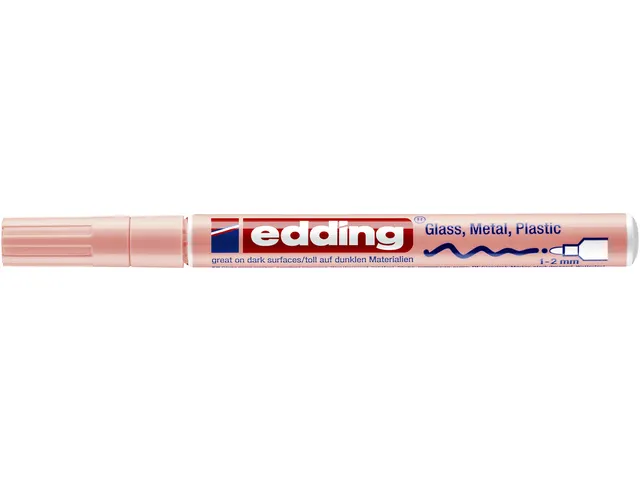 Viltstift Edding 751 lakmarker rond pastel roze 1-2mm