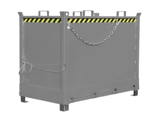 klapbodemcontainer,HxLxB 1445x1040x1845mm,2m³,hijsogen,vorksloffen - 1