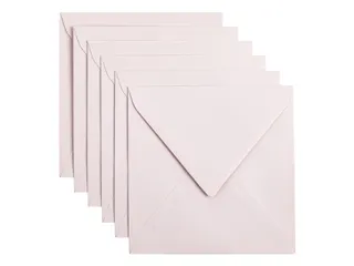 Envelop Papicolor 140x140mm Lichtroze Gegomd pak à 6 stuks - 1