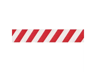 afzetsysteem voor wandmontage,m. 1riem(en),LxB 3m x50mm,riem rood/wit - 5