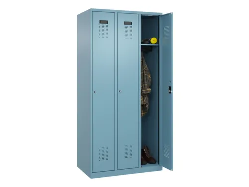locker,HxBxD 1850x900x500mm,3vak,vak B 300mm,cil.-slot,staand op vloer