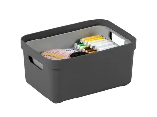 Sigma Home opbergbox 5L antraciet - 25,2x17,5x12,2cm - 4
