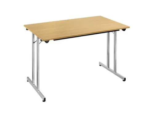 Klaptafel Vrijstaand 120x60 Cm Onderstel Aluminium Blad Beuken