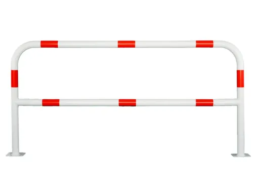 beschermbeugel,v. binnen/buiten,HxBxD 1000x2000x150mm,staal,wit/rood