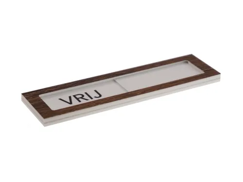 Premium Schuifbord Donker Houtlook Wit Vrij Bezet 150x40mm