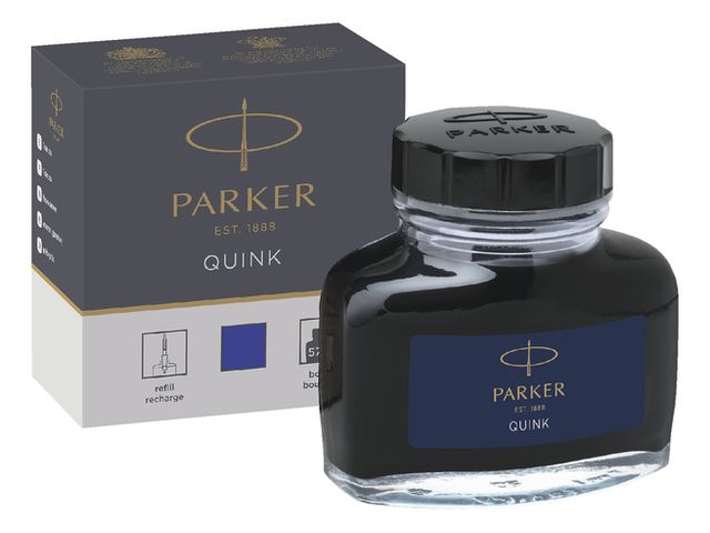Vulpeninkt Parker Quink permanent 57ml blauw | VulpennenShop.nl