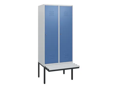locker met bank,HxBxD 1950x800x815mm,2vak,vak B 400mm,cil.-slot