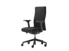 OUTLET Chaise de bureau pivotante avec accoudoirs noir