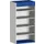 roldeurkast 2000x1050x650mm 4xStalen bodem cil.-slot RAL7035 RAL5010