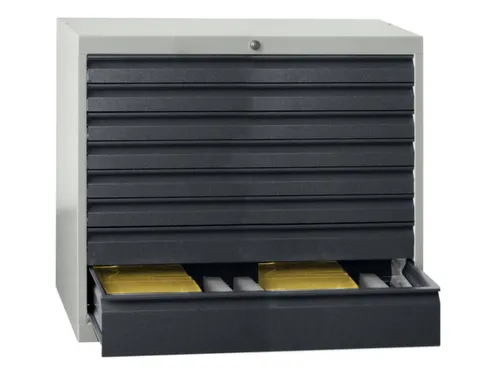 ladekast HxBxD 600x1023x600mm 5laden slot RAL7035 front RAL7016