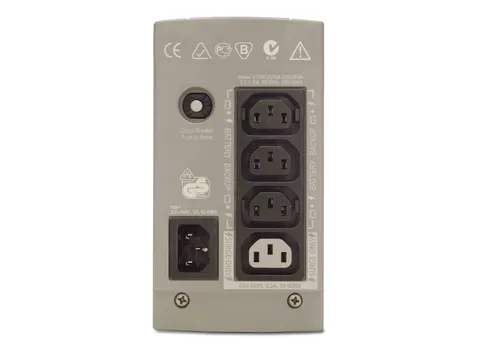 APC Back-UPS CS 325 w/o SW, 0,325 kVA, 210 W, 320 J, IEC 60320, Sealed